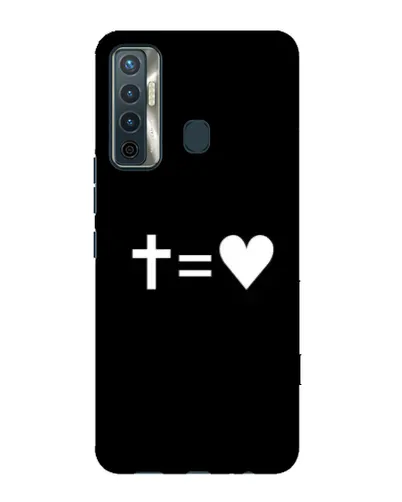 Чохол для TECNO Camon 17 з картинкою «Хрест та Серце»