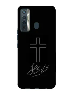 Чехол для TECNO Camon 17 с картинкой «Графический крест Jesus»