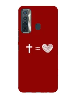 Чехол для TECNO Camon 17 с картинкой «Уравнение любви»