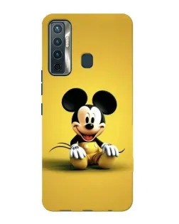 Чехол для TECNO Camon 17 с картинкой «Микки на желтом»