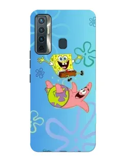 Чехол для TECNO Camon 17 с картинкой «Спанч Боб и Патрик»
