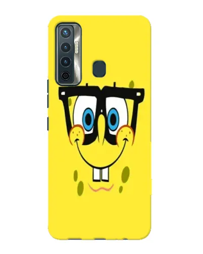 Чехол для TECNO Camon 17 с картинкой «Минималистичный Спанч Боб» Чехол для TECNO Camon 17 с картинкой «Минималистичный Спанч Боб»