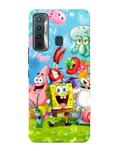 Чехол для TECNO Camon 17 с картинкой «Губка Боб и друзья» Чехол для TECNO Camon 17 с картинкой «Губка Боб и друзья»