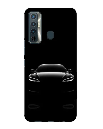 Чохол для TECNO Camon 17 з картинкою «Силует Tesla Night»