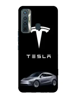 Чохол для TECNO Camon 17 з картинкою «Tesla Model Y»