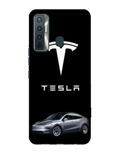 Чохол для TECNO Camon 17 з картинкою «Tesla Model Y»