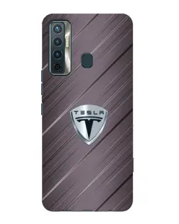 Чохол для TECNO Camon 17 з картинкою «Металева текстура Tesla»