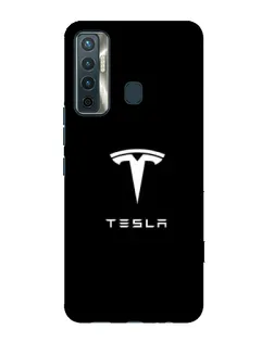Чохол для TECNO Camon 17 з картинкою «Tesla White Logo»