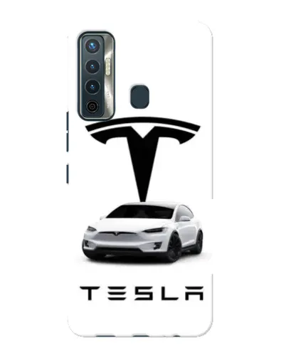 Чохол для TECNO Camon 17 з картинкою «Tesla White Style»