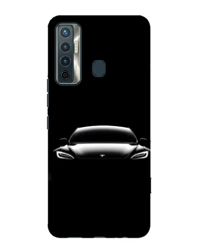 Чохол для TECNO Camon 17 з картинкою «Фари Tesla Night»