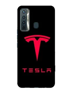Чохол для TECNO Camon 17 з картинкою «Tesla Red Logo»