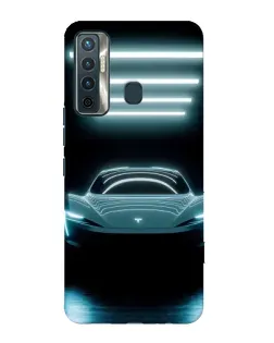 Чохол для TECNO Camon 17 з картинкою «Tesla в неоні»