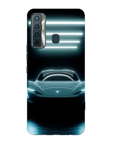 Чохол для TECNO Camon 17 з картинкою «Tesla в неоні»