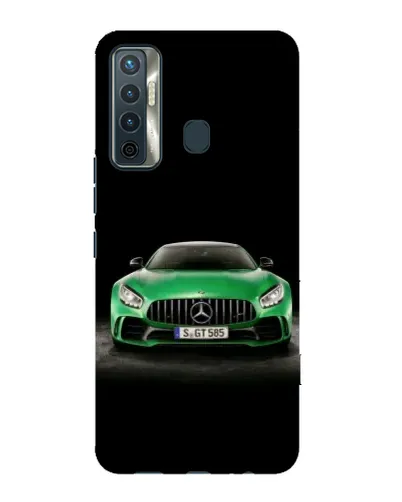 Чохол для TECNO Camon 17 з картинкою «Mercedes — неоновий лого»