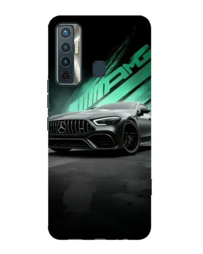 Чохол для TECNO Camon 17 з картинкою «Темний Mercedes AMG»