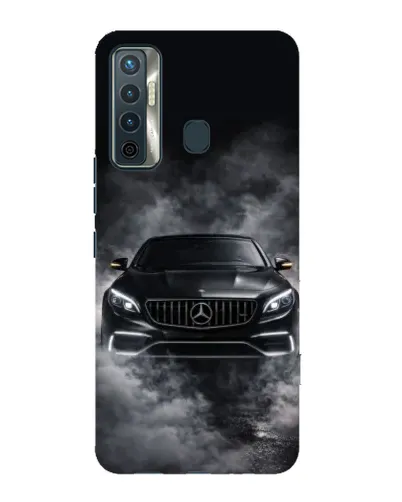 Чохол для TECNO Camon 17 з картинкою «Mercedes у диму»