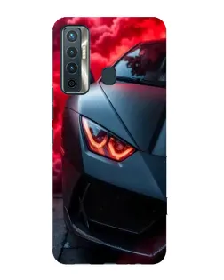 Чохол для TECNO Camon 17 з картинкою «Lamborghini червоне сяйво»