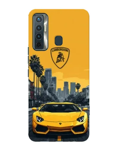 Чохол для TECNO Camon 17 з картинкою «Жовтий Lamborghini місто» Чохол для TECNO Camon 17 з картинкою «Жовтий Lamborghini місто»