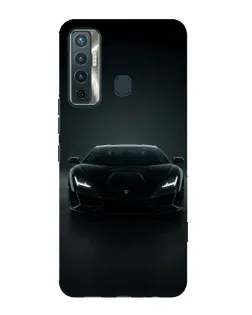 Чохол для TECNO Camon 17 з картинкою «Чорний Lamborghini Aventador»