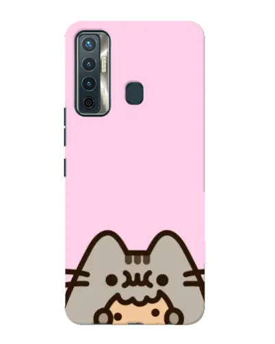 Чехол для TECNO Camon 17 с картинкой «Pusheen и печенье»