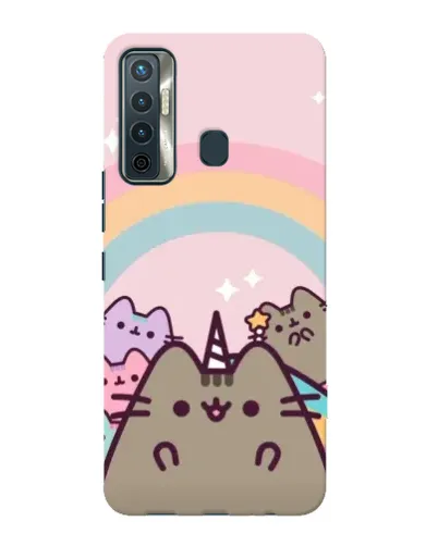 Чехол для TECNO Camon 17 с картинкой «Единорог Pusheen»