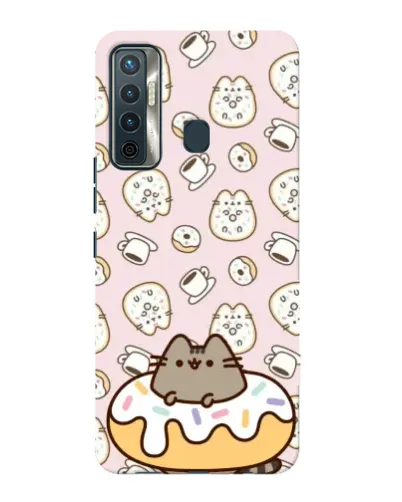 Чехол для TECNO Camon 17 с картинкой «Пушин на пончике»
