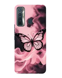 Чохол для TECNO Camon 17 з картинкою «Метелик у диму» Чохол для TECNO Camon 17 з картинкою «Метелик у диму»