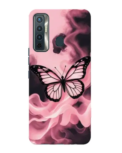 Чохол для TECNO Camon 17 з картинкою «Метелик у диму» Чохол для TECNO Camon 17 з картинкою «Метелик у диму»