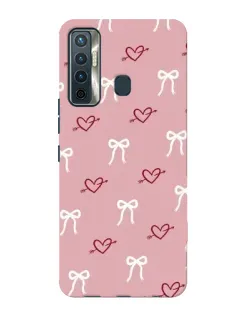 Чохол для TECNO Camon 17 з картинкою «Серця та банти» Чохол для TECNO Camon 17 з картинкою «Серця та банти»