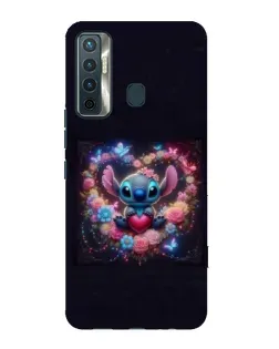 Чохол для TECNO Camon 17 з картинкою «Stitch у квітах» Чохол для TECNO Camon 17 з картинкою «Stitch у квітах»