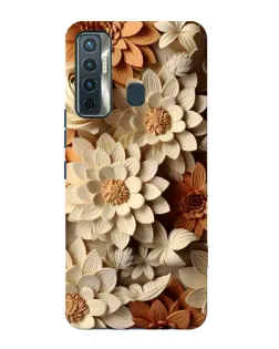 Чохол для TECNO Camon 17 з картинкою «Бежевий флористичний декор» Чохол для TECNO Camon 17 з картинкою «Бежевий флористичний декор»