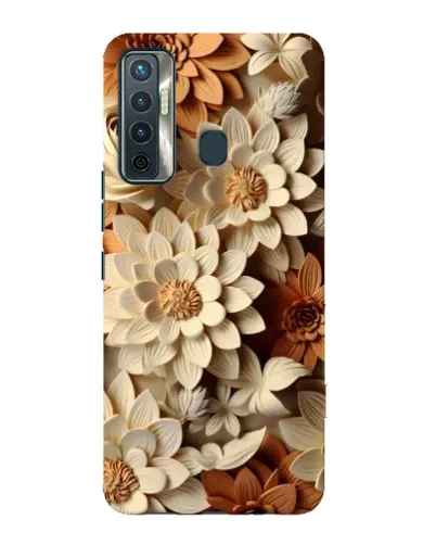 Чохол для TECNO Camon 17 з картинкою «Бежевий флористичний декор» Чохол для TECNO Camon 17 з картинкою «Бежевий флористичний декор»