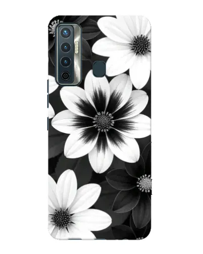 Чохол для TECNO Camon 17 з картинкою «Монохромні айстри» Чохол для TECNO Camon 17 з картинкою «Монохромні айстри»