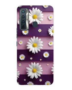 Чохол для TECNO Camon 17 з картинкою «Ромашки на фіолетовому» Чохол для TECNO Camon 17 з картинкою «Ромашки на фіолетовому»