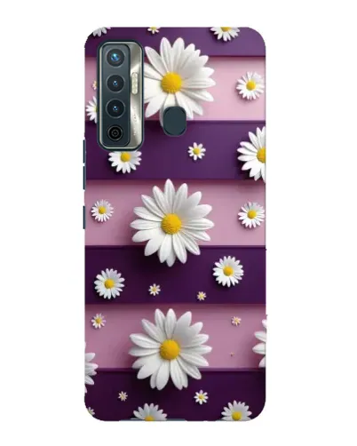 Чохол для TECNO Camon 17 з картинкою «Ромашки на фіолетовому» Чохол для TECNO Camon 17 з картинкою «Ромашки на фіолетовому»