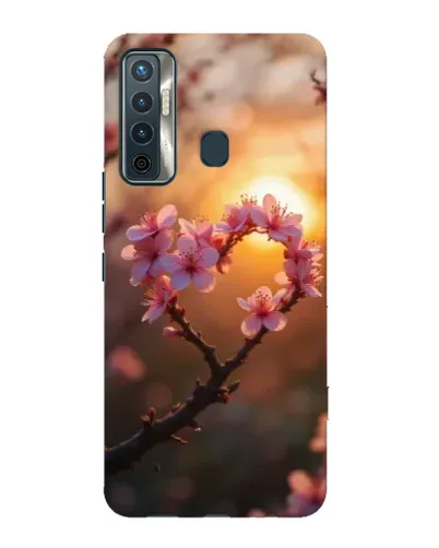 Чохол для TECNO Camon 17 з картинкою «Рожевий цвіт сердечко на тлі заходу» Чохол для TECNO Camon 17 з картинкою «Рожевий цвіт сердечко на тлі заходу»