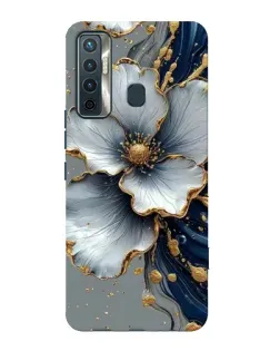 Чохол для TECNO Camon 17 з картинкою «Біла квітка та золотий флюїд» Чохол для TECNO Camon 17 з картинкою «Біла квітка та золотий флюїд»