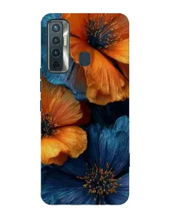 Чохол для TECNO Camon 17 з картинкою «Яскрава синьо-помаранчева флора» Чохол для TECNO Camon 17 з картинкою «Яскрава синьо-помаранчева флора»