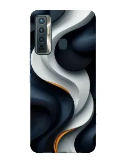 Чохол для TECNO Camon 17 з картинкою «Об'ємні чорно-білі стрічки» Чохол для TECNO Camon 17 з картинкою «Об'ємні чорно-білі стрічки»