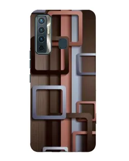 Чохол для TECNO Camon 17 з картинкою «Коричневі об'ємні квадрати» Чохол для TECNO Camon 17 з картинкою «Коричневі об'ємні квадрати»