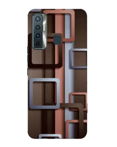 Чохол для TECNO Camon 17 з картинкою «Коричневі об'ємні квадрати» Чохол для TECNO Camon 17 з картинкою «Коричневі об'ємні квадрати»