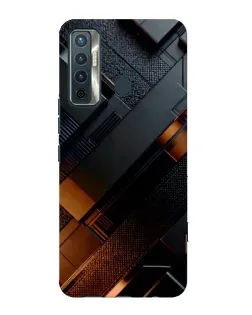 Чохол для TECNO Camon 17 з картинкою «Чорні геометричні блоки» Чохол для TECNO Camon 17 з картинкою «Чорні геометричні блоки»