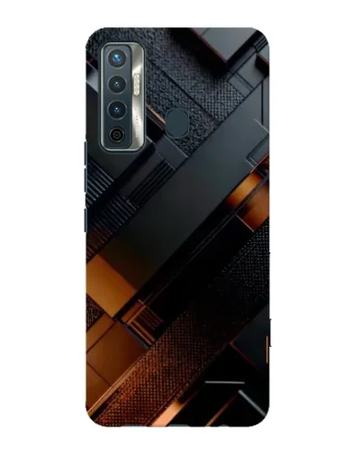 Чохол для TECNO Camon 17 з картинкою «Чорні геометричні блоки» Чохол для TECNO Camon 17 з картинкою «Чорні геометричні блоки»