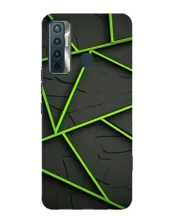 Чохол для TECNO Camon 17 з картинкою «Зелені геометричні лінії» Чохол для TECNO Camon 17 з картинкою «Зелені геометричні лінії»