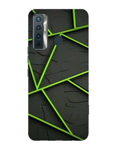 Чохол для TECNO Camon 17 з картинкою «Зелені геометричні лінії» Чохол для TECNO Camon 17 з картинкою «Зелені геометричні лінії»