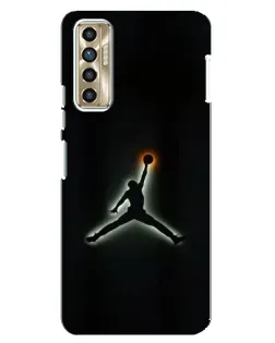 Чехол для TECNO Camon 17P (CG7n) с картинкой «Jordan Gradient Logo»