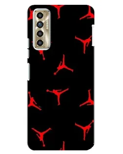 Чехол для TECNO Camon 17P (CG7n) с картинкой «Jordan Red Pattern»