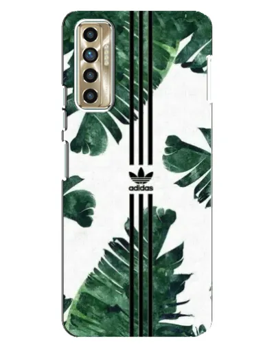 Чехол для TECNO Camon 17P (CG7n) с картинкой «Пальмовые листья адидас»