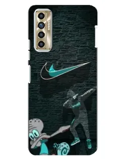 Чехол для TECNO Camon 17P (CG7n) с картинкой «Спортивный арт Nike»