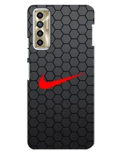 Чехол для TECNO Camon 17P (CG7n) с картинкой «Nike — карбоновая сетка»